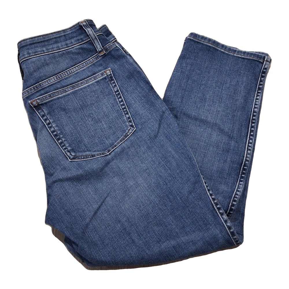 J.Crew Curvy Vintage Slim Straight Jeans Blue Medium Wash 28P Petite High Rise